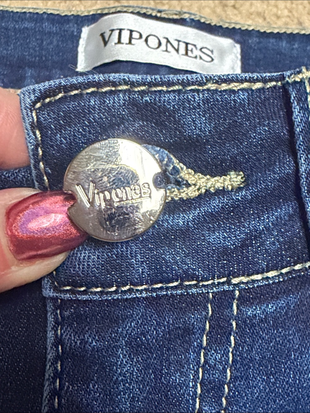 Women's Skinny Jeans in Dark Blue Wash - Sleek Slim Style - Picture 4 of 13